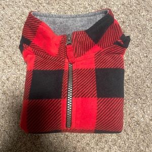 Child’s buffalo plaid quarter zip